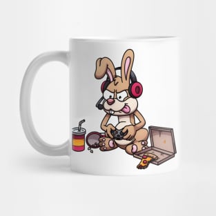 Bunny Gamer With Junk Food Mug